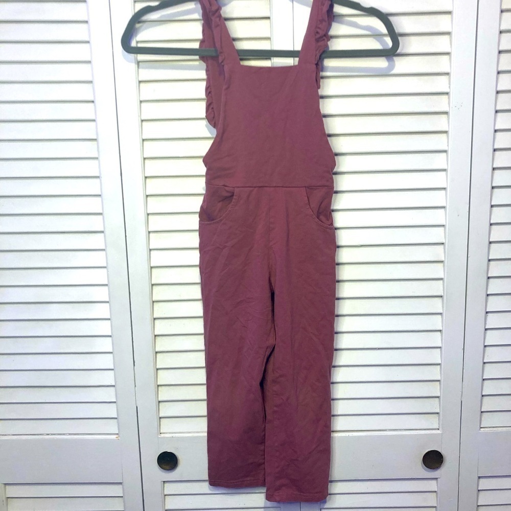 Presley Couture Mauve Ruffle Overalls Size 3T/4T - Picture 4 of 13